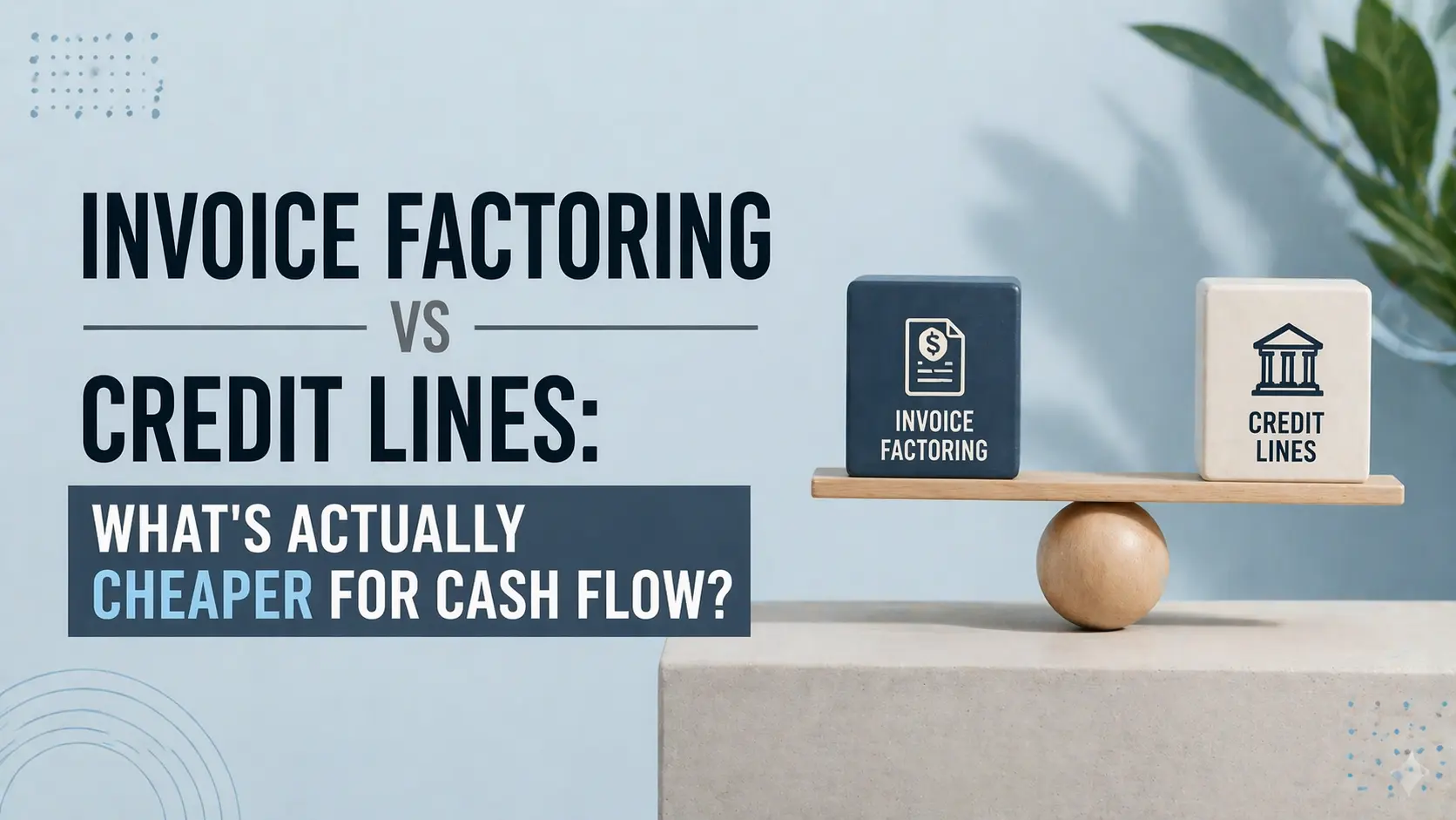 invoice factoring vs credit lines what's actually cheaper for cash flow?