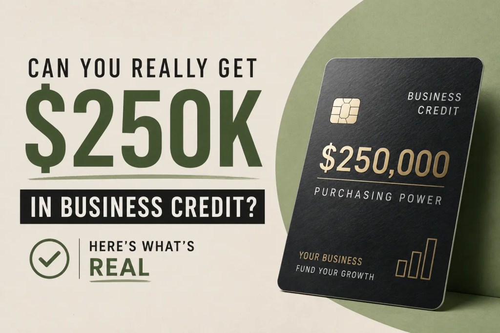 can you really get $250k in business credit? here's what's real