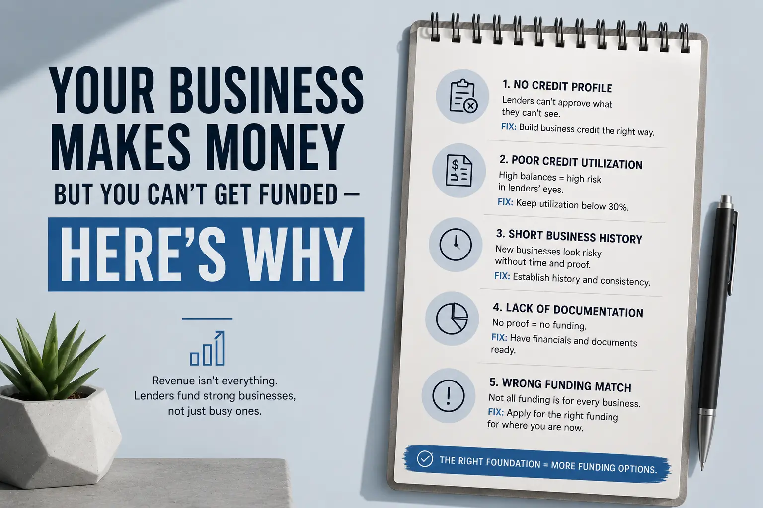your business makes money but you can't get funded — here's why